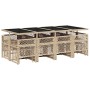 Set comedor de jardín con cojines 13 pzas ratán sintético beige de , Conjuntos de jardín - Ref: Foro24-3210804, Precio: 769,6...