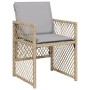 Set comedor de jardín 9 pzas con cojines ratán sintético beige de , Conjuntos de jardín - Ref: Foro24-3210780, Precio: 404,68...