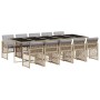 Set comedor de jardín 11 pzas con cojines ratán sintético beige de , Conjuntos de jardín - Ref: Foro24-3210756, Precio: 824,6...