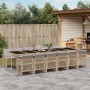 Set comedor de jardín con cojines 13 pzas ratán sintético beige de , Conjuntos de jardín - Ref: Foro24-3210768, Precio: 962,8...