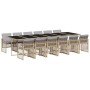 Set comedor de jardín con cojines 13 pzas ratán sintético beige de , Conjuntos de jardín - Ref: Foro24-3210768, Precio: 962,8...