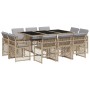 Set comedor de jardín 11 pzas con cojines ratán sintético beige de , Conjuntos de jardín - Ref: Foro24-3210852, Precio: 724,2...