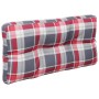 Cojín para sofá de palets de tela a cuadros rojo 80x40x12 cm de , Cojines para sillas y sofás - Ref: Foro24-360614, Precio: 2...