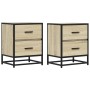 Mesitas noche 2 uds madera ingeniería roble Sonoma 40x31x50 cm de , Mesitas de noche - Ref: Foro24-848677, Precio: 84,14 €, D...