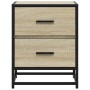 Mesitas noche 2 uds madera ingeniería roble Sonoma 40x31x50 cm de , Mesitas de noche - Ref: Foro24-848677, Precio: 84,14 €, D...