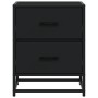 Mesitas de noche 2 uds madera ingeniería negro 40x31x50 cm de , Mesitas de noche - Ref: Foro24-848675, Precio: 90,37 €, Descu...