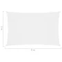 Toldo de vela rectangular tela Oxford blanco 5x8 m de vidaXL, Sombrillas - Ref: Foro24-135276, Precio: 100,37 €, Descuento: %