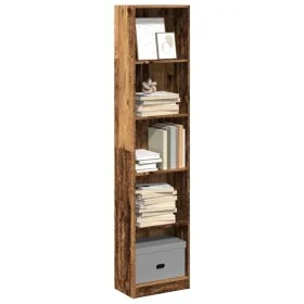 Estantería madera de ingeniería color envejecido 40x24x176 cm de , Librerías y estanterías - Ref: Foro24-857799, Precio: 53,0...