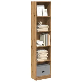 Estantería de madera de ingeniería roble artesanal 40x24x176 cm de , Librerías y estanterías - Ref: Foro24-857800, Precio: 65...