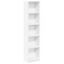 Estantería de madera de ingeniería blanca 40x24x176 cm de , Librerías y estanterías - Ref: Foro24-857792, Precio: 54,91 €, De...