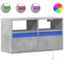 Mueble de TV de pared con luces LED gris hormigón 80x31x45 cm de , Muebles TV - Ref: Foro24-852330, Precio: 59,73 €, Descuent...