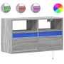 Mueble de TV de pared con luces LED gris Sonoma 80x31x45 cm de , Muebles TV - Ref: Foro24-852332, Precio: 65,13 €, Descuento: %