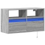 Mueble de TV de pared con luces LED gris Sonoma 80x31x45 cm de , Muebles TV - Ref: Foro24-852332, Precio: 65,13 €, Descuento: %