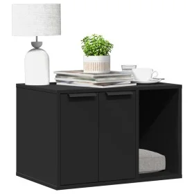 Katzensandkastenmöbel aus schwarzem Ingenieurholz, 60x40x40 cm. von , Katzenmöbel - Ref: Foro24-857725, Preis: 60,29 €, Rabat...