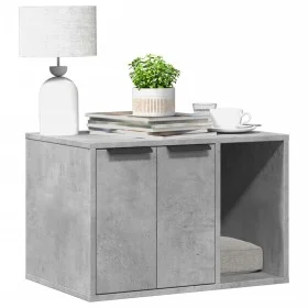 Mueble arenero para gatos madera gris hormigón 60x40x40 cm de , Mobiliario para gatos - Ref: Foro24-857727, Precio: 55,36 €, ...