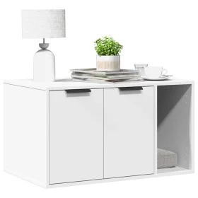 Mueble arenero para gatos madera ingeniería blanco 80x50x45 cm de , Mobiliario para gatos - Ref: Foro24-857733, Precio: 77,77...