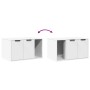 Mueble arenero para gatos madera ingeniería blanco 80x50x45 cm de , Mobiliario para gatos - Ref: Foro24-857733, Precio: 66,56...