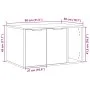 Mueble arenero para gatos madera gris Sonoma 80x50x45 cm de , Mobiliario para gatos - Ref: Foro24-857738, Precio: 81,15 €, De...