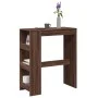 Mesa alta bar con estantes marrón roble 90x40x103,5 cm de , Mesas de cocina y de comedor - Ref: Foro24-854379, Precio: 77,13 ...