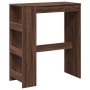 Mesa alta bar con estantes marrón roble 90x40x103,5 cm de , Mesas de cocina y de comedor - Ref: Foro24-854379, Precio: 78,49 ...