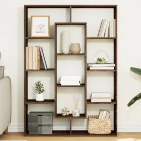 Estantería de madera de ingeniería marrón roble 102x29x143 cm de , Librerías y estanterías - Ref: Foro24-3310304, Precio: 105...
