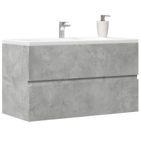 Armario pared baño madera ingeniería gris hormigón 80x38,5x45cm de , Muebles de baño - Ref: Foro24-856245, Precio: 51,03 €, D...