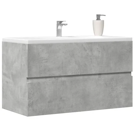 Armario pared baño madera ingeniería gris hormigón 80x38,5x45cm de , Muebles de baño - Ref: Foro24-856245, Precio: 51,03 €, D...