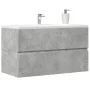 Armario pared baño madera ingeniería gris hormigón 80x38,5x45cm de , Muebles de baño - Ref: Foro24-856245, Precio: 51,03 €, D...
