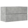 Armario pared baño madera ingeniería gris hormigón 80x38,5x45cm de , Muebles de baño - Ref: Foro24-856245, Precio: 51,03 €, D...