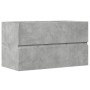 Armario pared baño madera ingeniería gris hormigón 80x38,5x45cm de , Muebles de baño - Ref: Foro24-856245, Precio: 51,72 €, D...