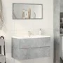 Armario pared baño madera ingeniería gris hormigón 80x38,5x45cm de , Muebles de baño - Ref: Foro24-856245, Precio: 51,03 €, D...
