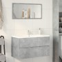 Armario pared baño madera ingeniería gris hormigón 80x38,5x45cm de , Muebles de baño - Ref: Foro24-856245, Precio: 51,72 €, D...