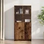 Aparador con puertas madera ingeniería envejecida 68x37x142 cm de , Aparadores - Ref: Foro24-3318722, Precio: 136,96 €, Descu...