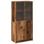 Aparador con puertas madera ingeniería envejecida 68x37x142 cm de , Aparadores - Ref: Foro24-3318722, Precio: 138,94 €, Descu...
