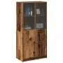 Aparador con puertas madera ingeniería envejecida 68x37x142 cm de , Aparadores - Ref: Foro24-3318722, Precio: 136,96 €, Descu...