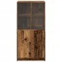 Aparador con puertas madera ingeniería envejecida 68x37x142 cm de , Aparadores - Ref: Foro24-3318722, Precio: 136,96 €, Descu...