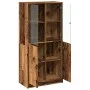Aparador con puertas madera ingeniería envejecida 68x37x142 cm de , Aparadores - Ref: Foro24-3318722, Precio: 136,96 €, Descu...