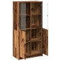 Aparador con puertas madera ingeniería envejecida 68x37x142 cm de , Aparadores - Ref: Foro24-3318722, Precio: 138,94 €, Descu...
