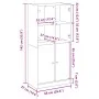 Aparador con puertas madera ingeniería envejecida 68x37x142 cm de , Aparadores - Ref: Foro24-3318722, Precio: 136,96 €, Descu...