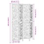 Biombo separador de 4 paneles madera maciza Paulownia negro de , Divisores de ambientes - Ref: Foro24-358756, Precio: 105,81 ...
