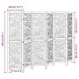Biombo separador de 6 paneles madera maciza Paulownia negro de , Divisores de ambientes - Ref: Foro24-358761, Precio: 153,22 ...