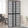 Biombo separador de 3 paneles madera maciza Paulownia negro de , Divisores de ambientes - Ref: Foro24-358768, Precio: 99,16 €...