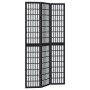 Biombo separador de 3 paneles madera maciza Paulownia negro de , Divisores de ambientes - Ref: Foro24-358768, Precio: 99,16 €...