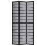 Biombo separador de 3 paneles madera maciza Paulownia negro de , Divisores de ambientes - Ref: Foro24-358768, Precio: 99,16 €...