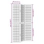 Biombo separador de 3 paneles madera maciza Paulownia negro de , Divisores de ambientes - Ref: Foro24-358768, Precio: 99,16 €...