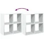 Librería divisora madera ingeniería blanca 69,5x29x69,5 cm de , Librerías y estanterías - Ref: Foro24-858003, Precio: 43,73 €...