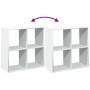 Librería divisora madera ingeniería blanca 69,5x29x69,5 cm de , Librerías y estanterías - Ref: Foro24-858003, Precio: 44,35 €...