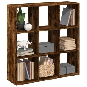 Librería divisora madera roble ahumado 102x29x103,5 cm de , Librerías y estanterías - Ref: Foro24-858043, Precio: 75,19 €, De...
