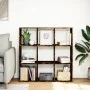 Librería divisora madera roble ahumado 102x29x103,5 cm de , Librerías y estanterías - Ref: Foro24-858043, Precio: 75,19 €, De...