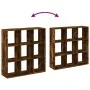 Librería divisora madera roble ahumado 102x29x103,5 cm de , Librerías y estanterías - Ref: Foro24-858043, Precio: 75,19 €, De...
